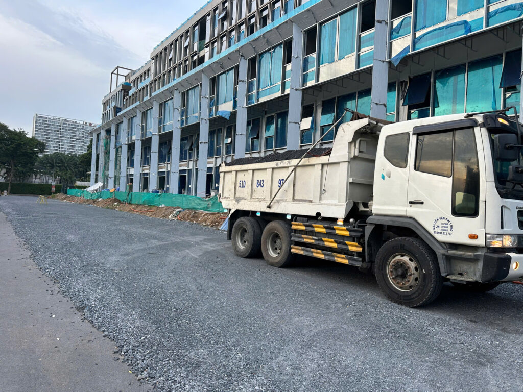 hình ảnh thi công chung cấp Đá cấp phối Dmax 25, Dmax 37.5