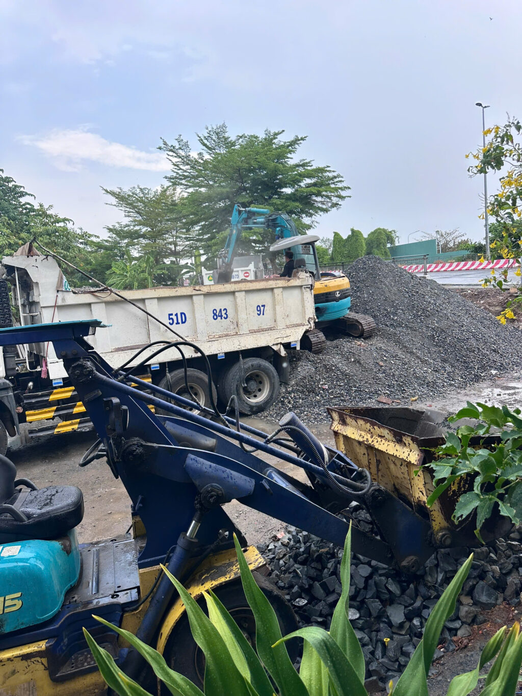 kho bãi đá dăm đá cấp phối